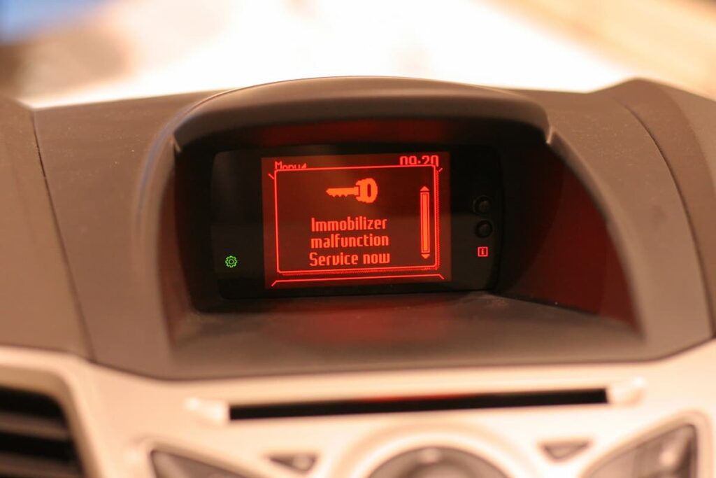 immobilizer guasto allarme
